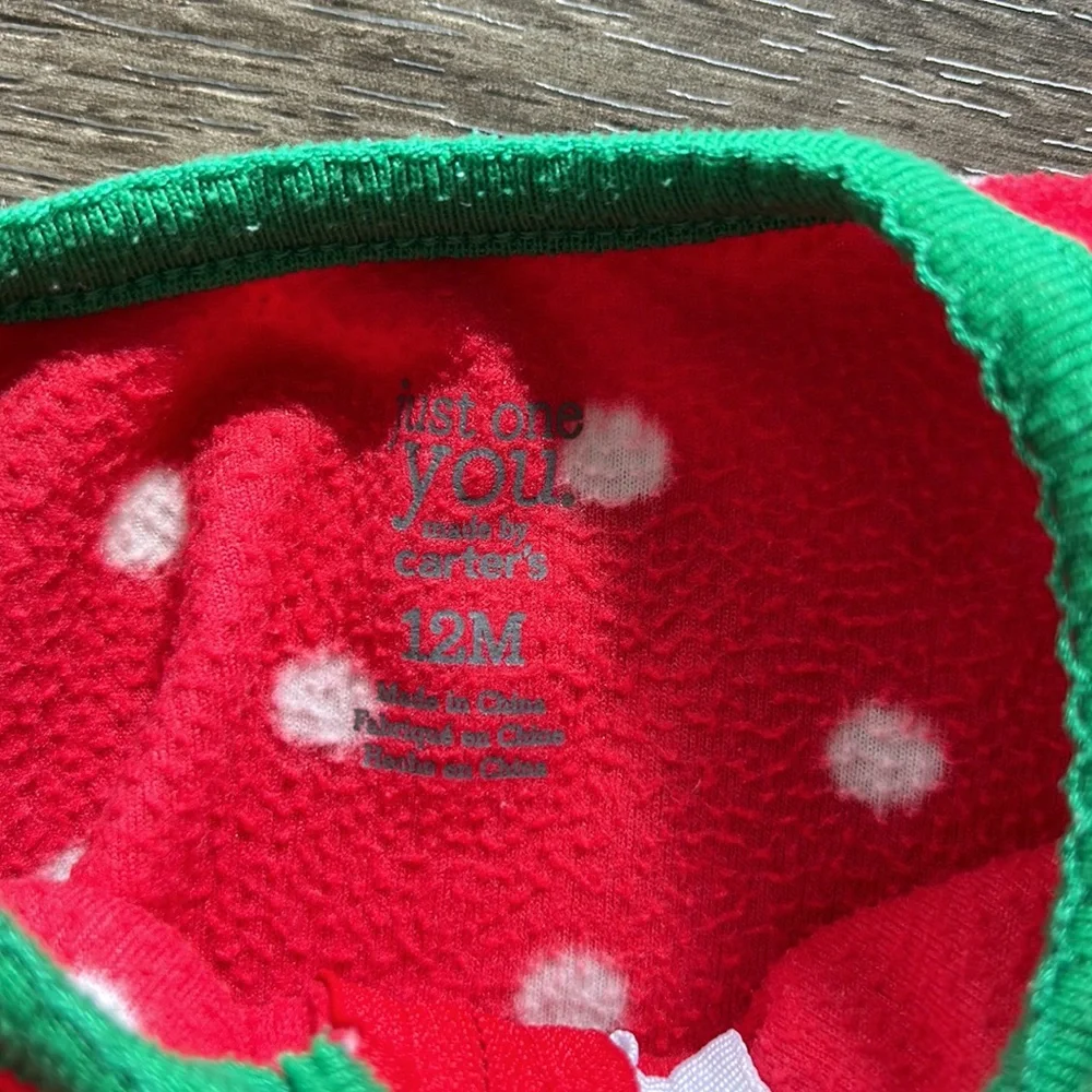 Set of 3 Carter’s Baby Girl’s Christmas Pajamas Sz 12M